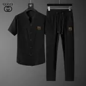 2022 gucci chandals short sleeve t-shirt 2pcs pantalon boutons s_a7a700